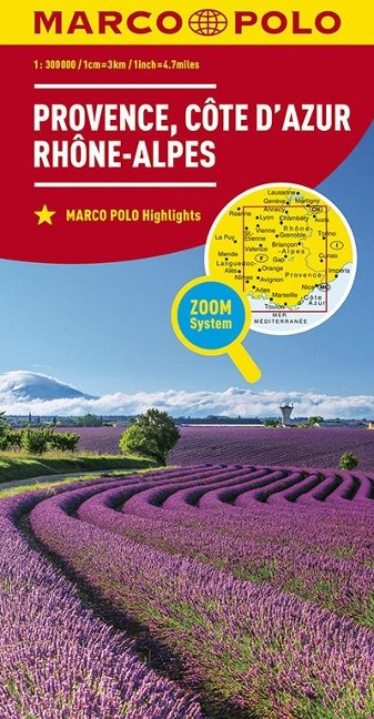 MARCO POLO Karte Frankreich Provence, Côte d'Azur, Rhône-Alpes 1:300 000 - 