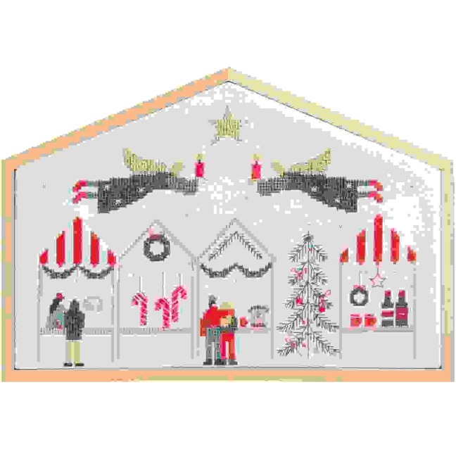Stickpackung Gezählter Kreuzstich,Weihnachtsmarkt, FSC Mix - 