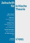 Cover-Bild zum Titel 'Zeitschrift für kritische Theorie, Heft 1' von ''