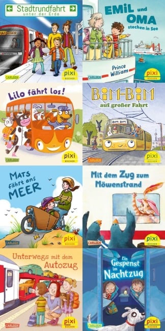 Pixi-8er-Set 307: Pixi unterwegs mit Bus und Bahn (8x1 Exemplar) - Diverse