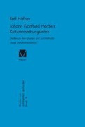Cover-Bild zum Titel 'Johann Gottfried Herders Kulturentstehungslehre' von 'Ralf Häfner'