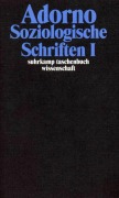 Cover-Bild zum Titel 'Soziologische Schriften I' von 'Theodor W. Adorno'