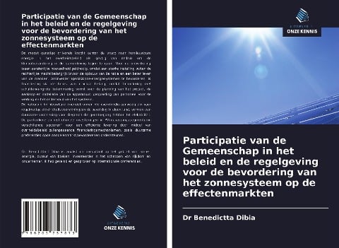 Participatie van de Gemeenschap in het beleid en de regelgeving voor de bevordering van het zonnesysteem op de effectenmarkten - Benedictta Dibia