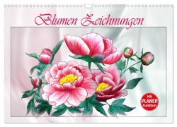 Cover-Bild zum Titel 'Blumen-Zeichnungen (Wandkalender 2027 DIN A3 quer), CALVENDO Monatskalender' von 'Dusanka Djeric'