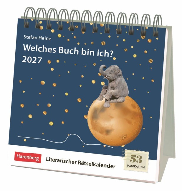 Welches Buch bin ich? Premium-Postkartenkalender 2027 - Literarischer Rätselkalender - Stefan Heine