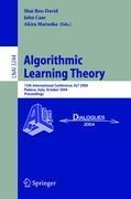 Algorithmic Learning Theory - 