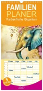 Cover-Bild zum Titel 'Familienplaner 2027 - Farbenfrohe Giganten mit 5 Spalten (Wandkalender, 21 x 45 cm) CALVENDO' von 'Ally Bee'