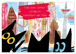 Frau Kami Katze entdeckt Frankfurt am Main (Wandkalender 2026 DIN A2 quer), CALVENDO Monatskalender - Frau Kami Katze