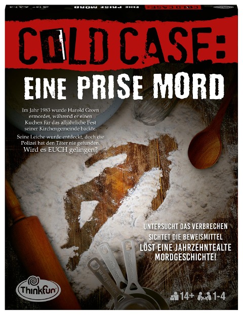 ThinkFun - 76465 - Cold Case: Eine Prise Mord. Der zweite Cold Case Krimi im eigenen Heim. Wer findet den Mörder? Ein Rätsel-Spiel für Einen oder in der Gruppe ab 14 Jahren - 