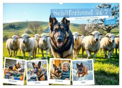 Cover-Bild zum Titel 'Schäferhund 24/7 - Keine Pause für echte Helden (Wandkalender 2026 DIN A2 quer), CALVENDO Monatskalender' von 'Fred Schimak'