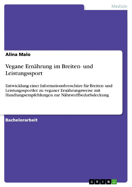 Vegane Ernährung im Breiten- und Leistungssport - Alina Malo