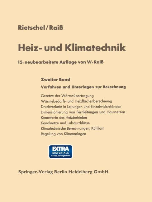 Heiz- und Klimatechnik - Hermann Rietschel, Wilhelm Raiss, Hubertus Protz