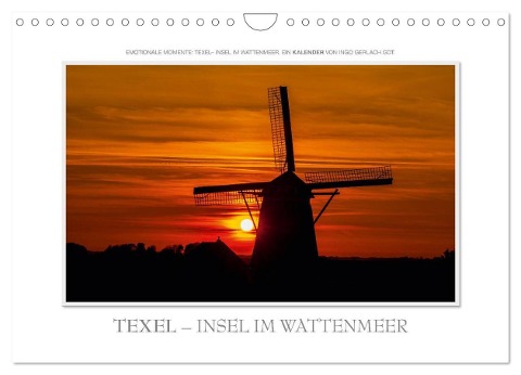 Emotionale Momente: Texel - Insel im Wattenmeer. (Wandkalender 2024 DIN A4 quer), CALVENDO Monatskalender - Ingo Gerlach GDT