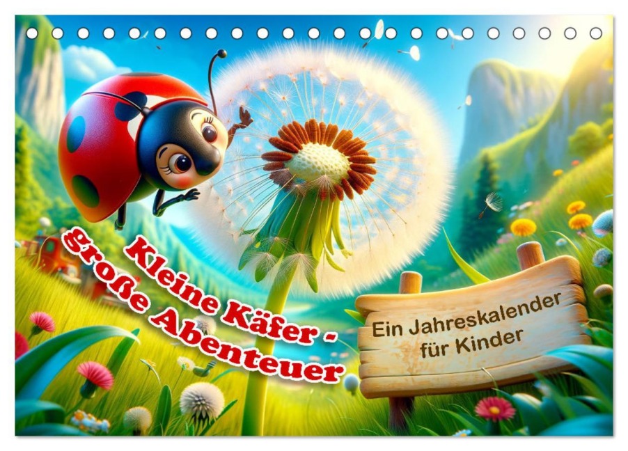 Kleine Käfer, große Abenteuer: Ein Jahreskalender für Kinder (Tischkalender 2026 DIN A5 quer), CALVENDO Monatskalender - Artefacti Artefacti