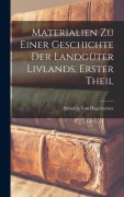 Cover-Bild zum Titel 'Materialien Zu Einer Geschichte Der Landgüter Livlands, Erster Theil' von 'Heinrich von Hagemeister'
