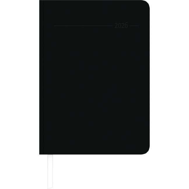 Wochenplaner Tucson schwarz 2026 - Büro-Kalender A5 - Cheftimer - black - 1 Woche 2 Seiten - 128 Seiten - Tucson-Einband - Zettler - 