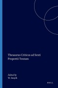 Cover-Bild zum Titel 'Thesaurus Criticus ad Sexti Propertii Textum' von ''