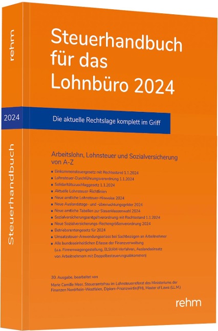 Steuerhandbuch für das Lohnbüro 2024 - Marie Camille Meer