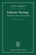 Politische Theologie. - Carl Schmitt