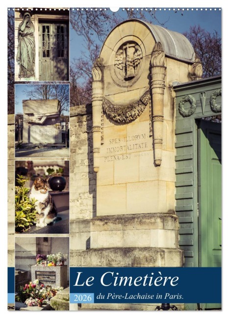 Le Cimetière du Père-Lachaise in Paris (Wandkalender 2026 DIN A2 hoch), CALVENDO Monatskalender - Jürgen Creutzburg