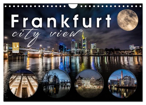 Frankfurt city view (Wandkalender 2024 DIN A4 quer), CALVENDO Monatskalender - Monika Schöb
