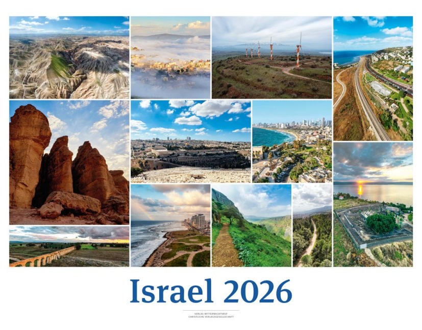 Israelkalender 2026 White Version - 