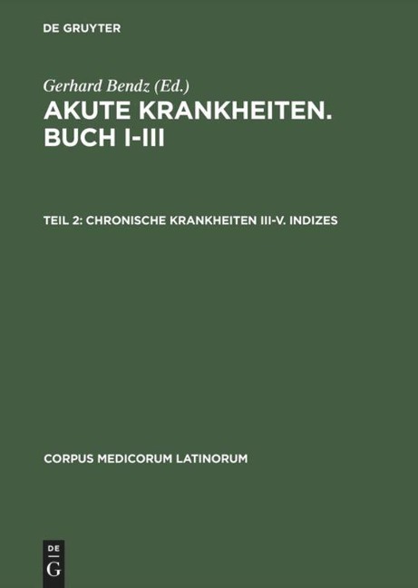 Chronische Krankheiten III¿V. Indizes - 