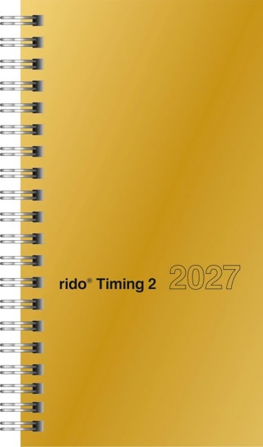 rido/idé 7014121917 Taschenkalender Mod. Timing 2 2027 A6, Karton, gold - 