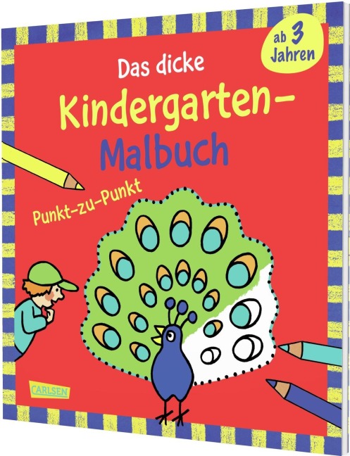 Ausmalbilder für Kita-Kinder: Das dicke Kindergarten-Malbuch: Punkt-zu-Punkt - Imke Sörensen