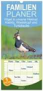 Cover-Bild zum Titel 'Familienplaner 2027 - Vögel in unserer Heimat: Kiebitz, Wiedehopf und Turteltaube mit 5 Spalten (Wandkalender, 21 x 45 cm) CALVENDO' von 'Calvendo'