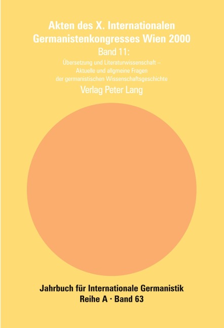 Akten des X. Internationalen Germanistenkongresses Wien 2000 - 'Zeitenwende - Die Germanistik auf dem Weg vom 20. ins 21. Jahrhundert' - 