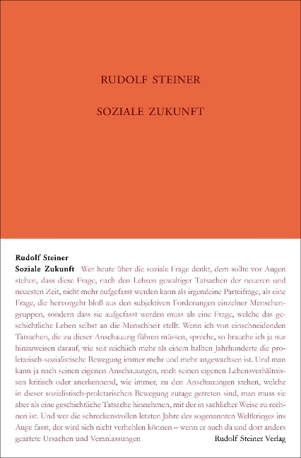 Soziale Zukunft - Rudolf Steiner