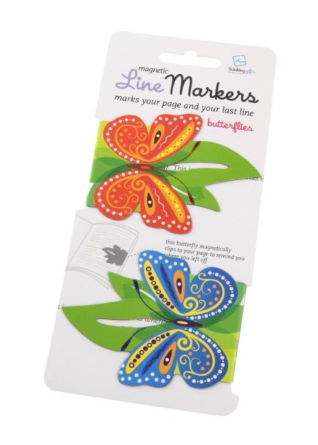 Line Markers (Butterflies/Schmetterlinge) | Magnetische Lesezeichen | 2er Set - 