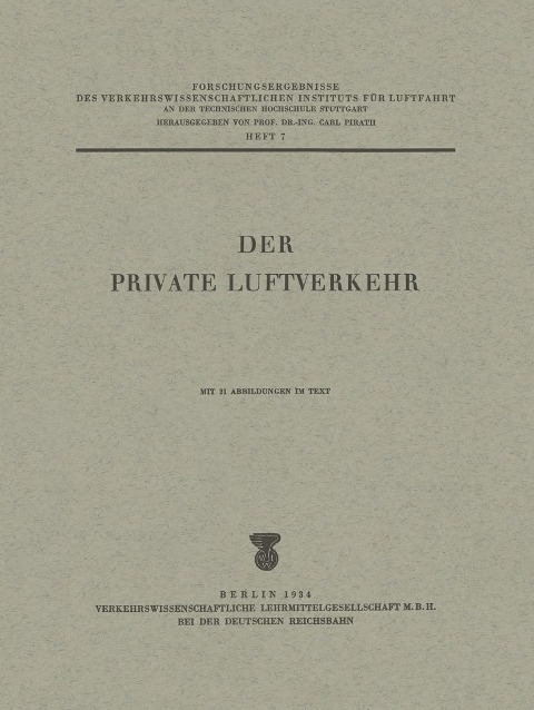 Der private Luftverkehr - Carl Pirath