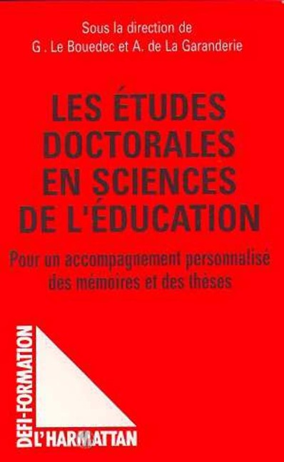 Les études doctorales en sciences de l'éducation - Le Bouedec