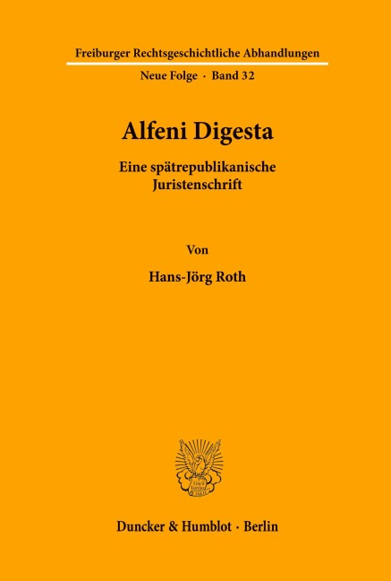 Alfeni Digesta. - Hans-Jörg Roth