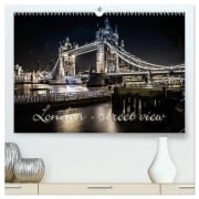 London - street view (CH-Version) (hochwertiger Premium Wandkalender 2026 DIN A2 quer), Kunstdruck in Hochglanz - Monika Schöb YOUR pageMaker