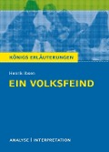 Cover-Bild zum Titel 'Ein Volksfeind. Königs Erläuterungen.' von 'Rüdiger Bernhardt, Henrik Ibsen'