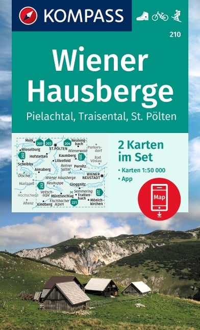 KOMPASS Wanderkarten-Set 210 Wiener Hausberge, Pielachtal, Traisental (2 Karten) 1:50.000 - 