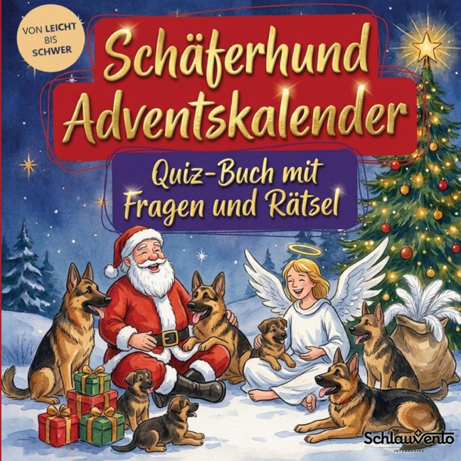 Schäferhund-Adventskalender: Quiz-Buch mit Fragen und Rätsel - Schlauvento Interactive