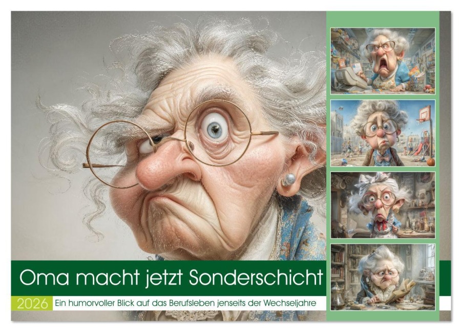 Oma macht jetzt Sonderschicht (Tischkalender 2026 DIN A5 quer), CALVENDO Monatskalender - Steffen Gierok-Latniak