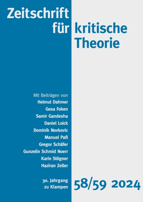 Zeitschrift für kritische Theorie, Heft 58/59 - 