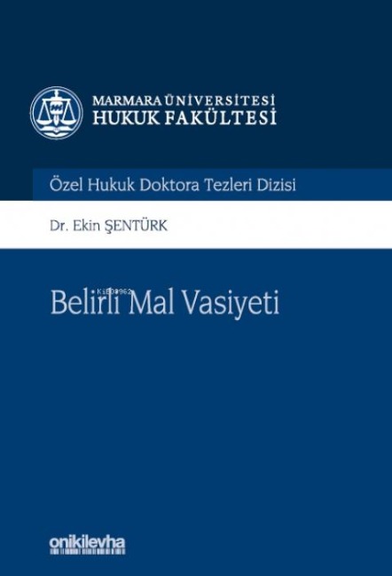 Belirli Mal Vasiyeti Ciltli - Ekin Sentürk