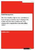 Cover-Bild zum Titel 'Welchen Einfluss hatten die ungeklärten Grenzfragen zwischen der Volksrepublik China und der Sowjetunion auf den chinesisch-sowjetischen Grenzkonflikt 1969?' von 'Sarah Baumgartner'