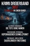 Cover-Bild zum Titel 'Krimi Dreierband 3017 - 3 Thriller in einem Band!' von 'Alfred Bekker, Frederik Nyborg, Michael Hellmer'