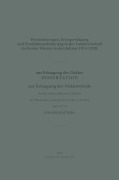 Cover-Bild zum Titel 'Preisänderungen, Ertragsrückgang und Produktionsänderung in der Landwirtschaft im Kreise Worms in den Jahren 1914-1920' von 'Johann Matthes'