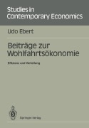 Cover-Bild zum Titel 'Beiträge zur Wohlfahrtsökonomie' von 'Udo Ebert'