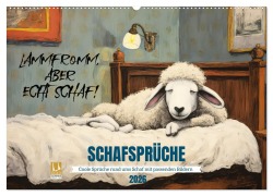 Cover-Bild zum Titel 'Schafsprüche (Wandkalender 2026 DIN A2 quer), CALVENDO Monatskalender' von 'Sabine Löwer'