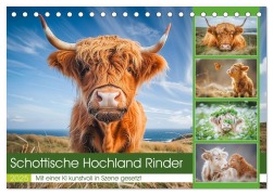 Schottische Hochland Rinder (Tischkalender 2025 DIN A5 quer), CALVENDO Monatskalender - Steffen Gierok-Latniak