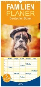 Cover-Bild zum Titel 'Familienplaner 2027 - Deutscher Boxer mit 5 Spalten (Wandkalender, 21 x 45 cm) CALVENDO' von 'Kerstin Mielke'